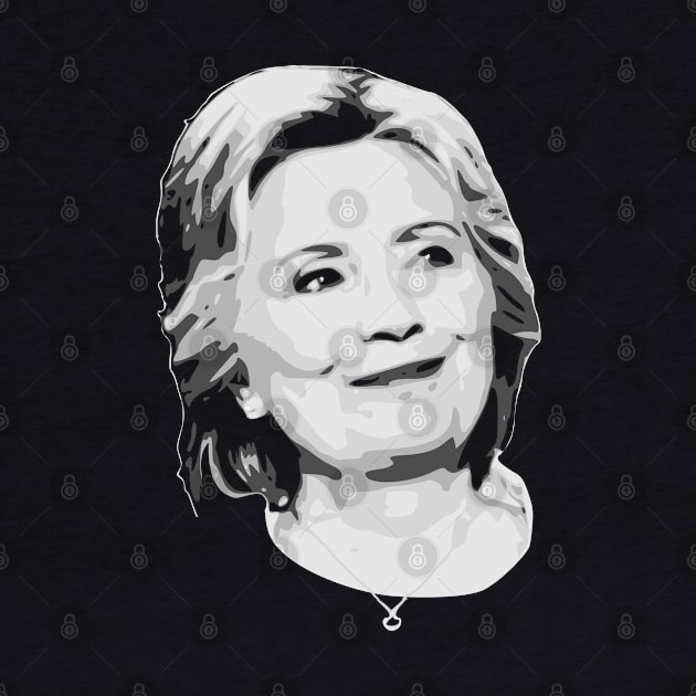 Hillary Clinton Black and White by Nerd_art